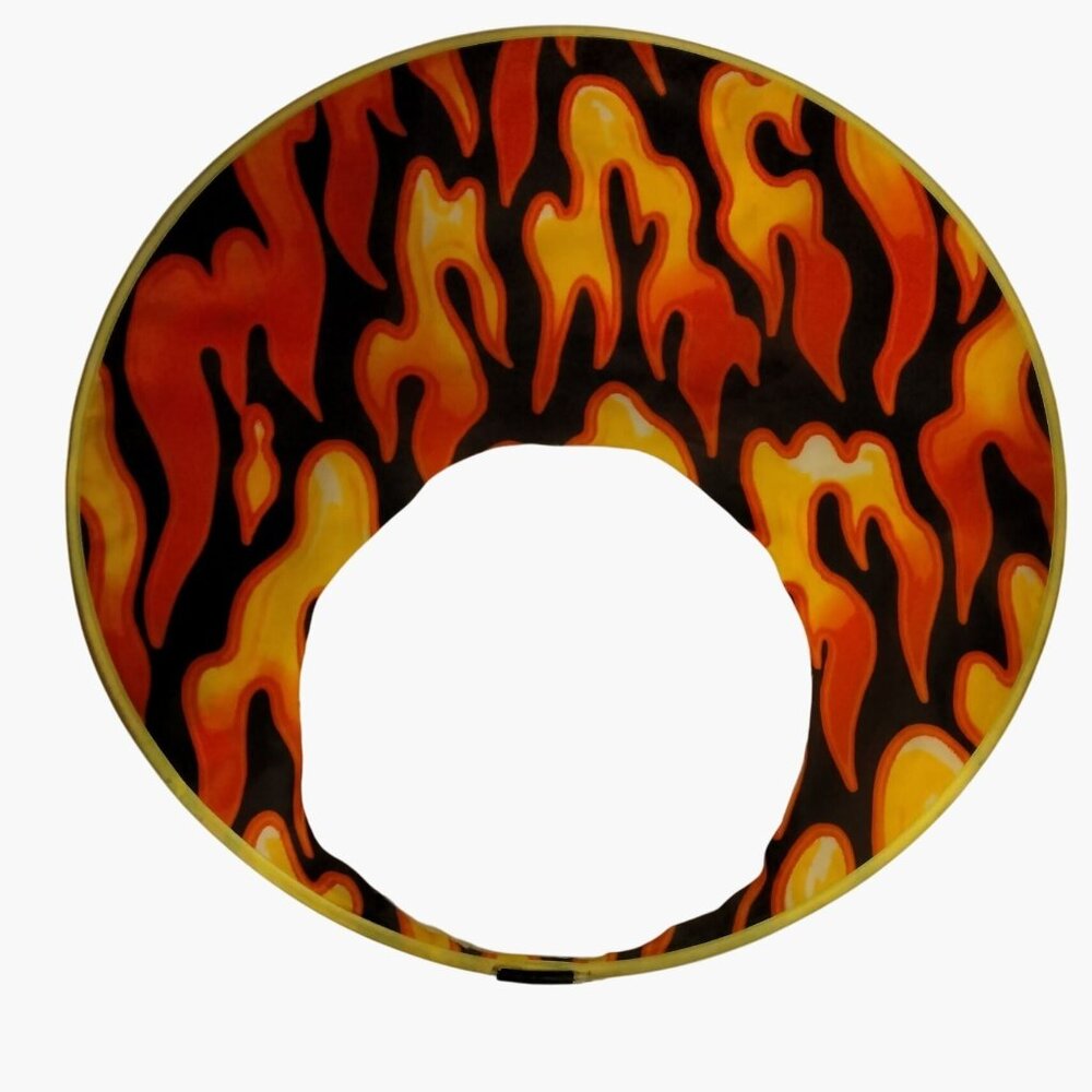 Kite Factory Snap Spinner Flying Ring Orange Black 20 inch